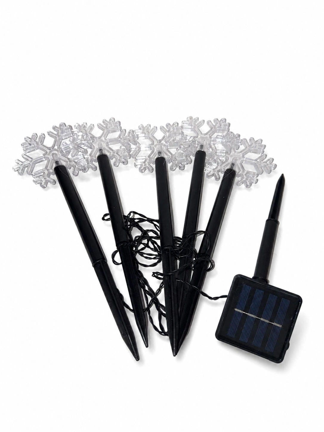 Pack de 4 - Estaca copo de nieve c/luz p/solar