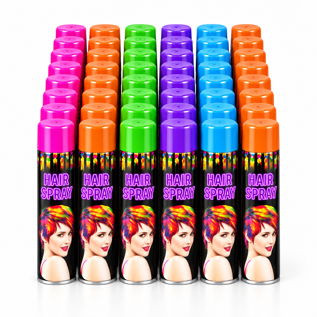 Pack de 48 surtido - Aerosol de colores para fiestas