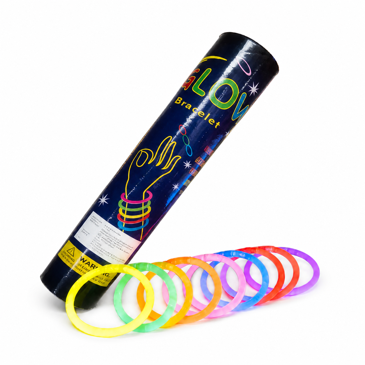Pulsera neón fluorescente surtida paquete con 100 piezas