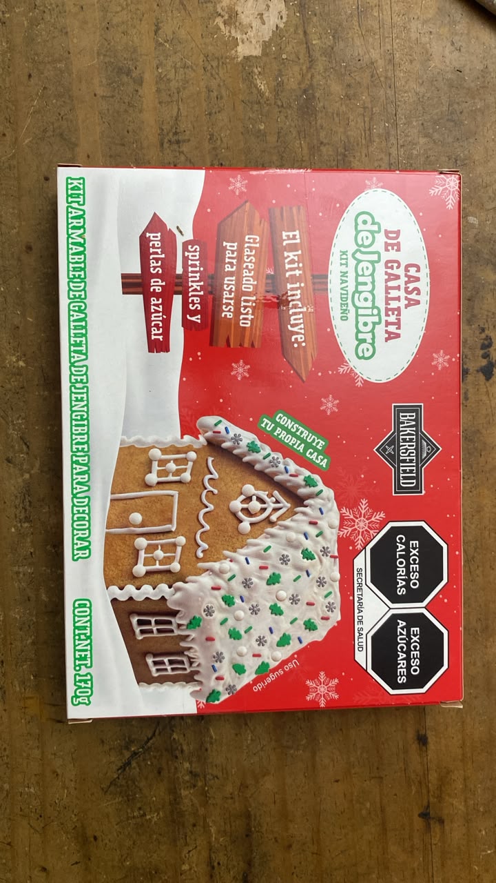 Pack de 12 - Casa de Galleta de Jengibre - Kit Navideño