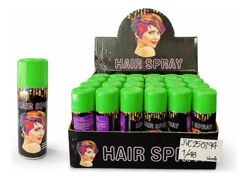 Pintura Cabello En Spry Verde Daemon Huntrs Caja Con 24 Verde Lima