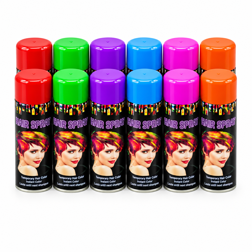 Pack de 12 surtido - Aerosol de colores para fiestas