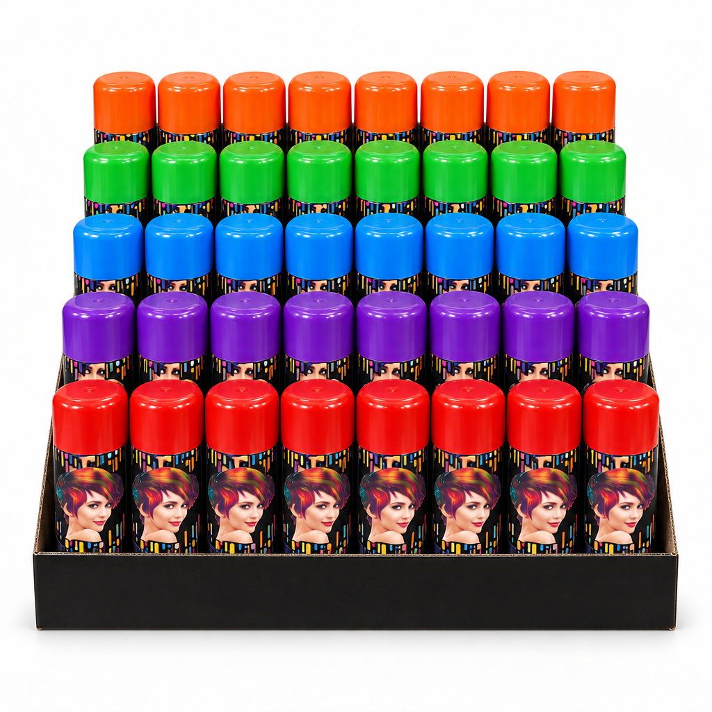 Pack de 48 surtido - Aerosol de colores para fiestas