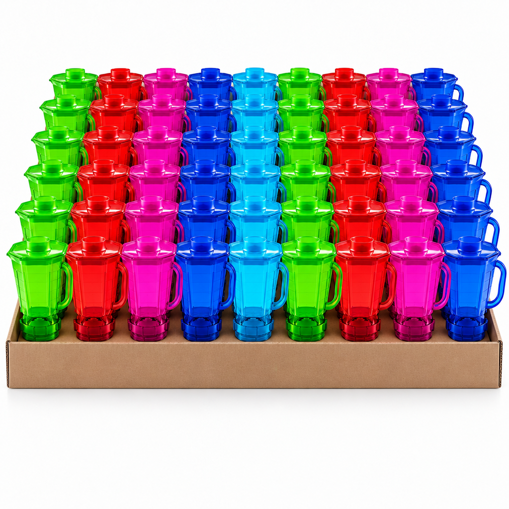 LICUABABY 750ML Multicolor Pack de 72 – Vasos para Michelada y Coctelería