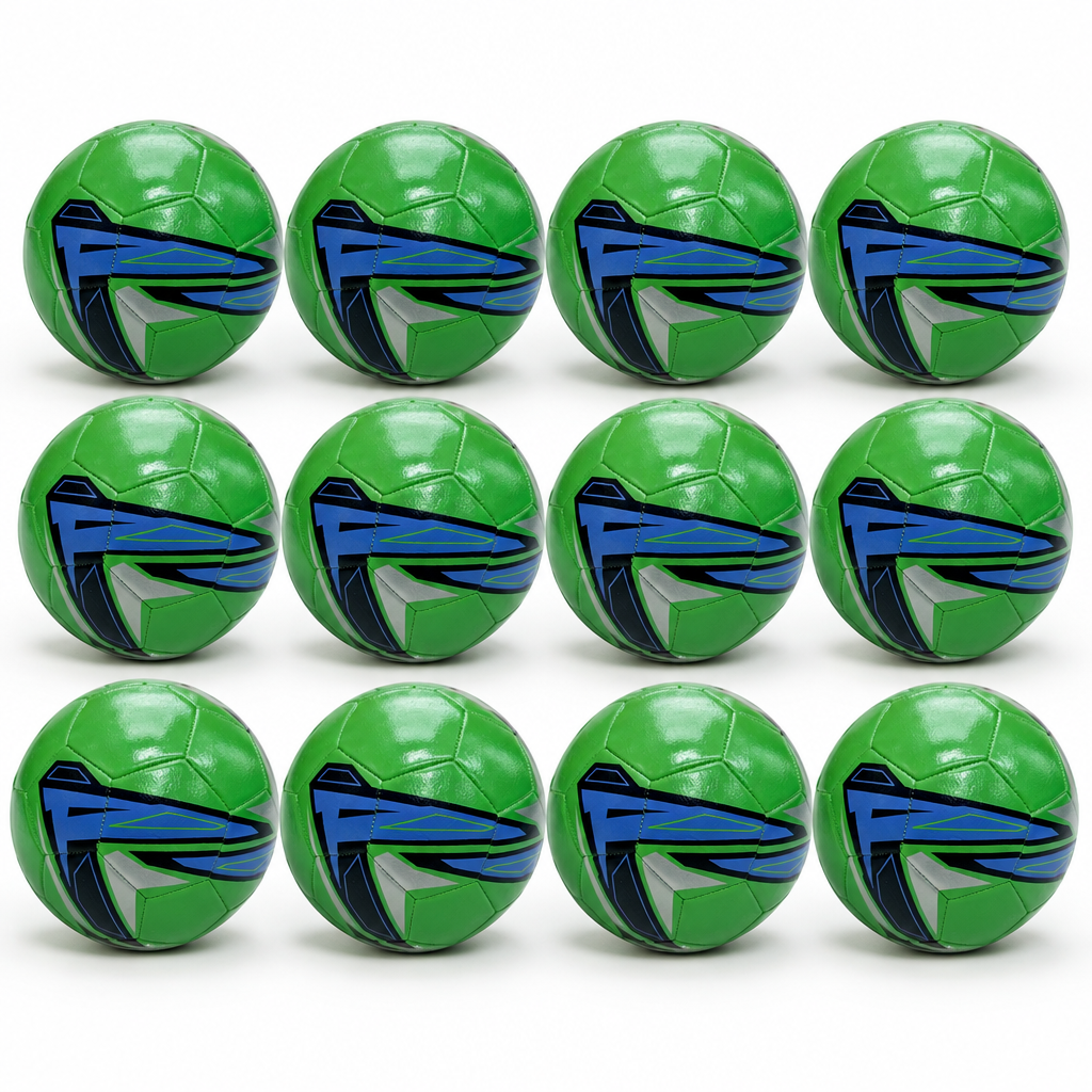 Pack de 12 - Balón fútbol,n.º 5, PVC, colores y diseños surtidos