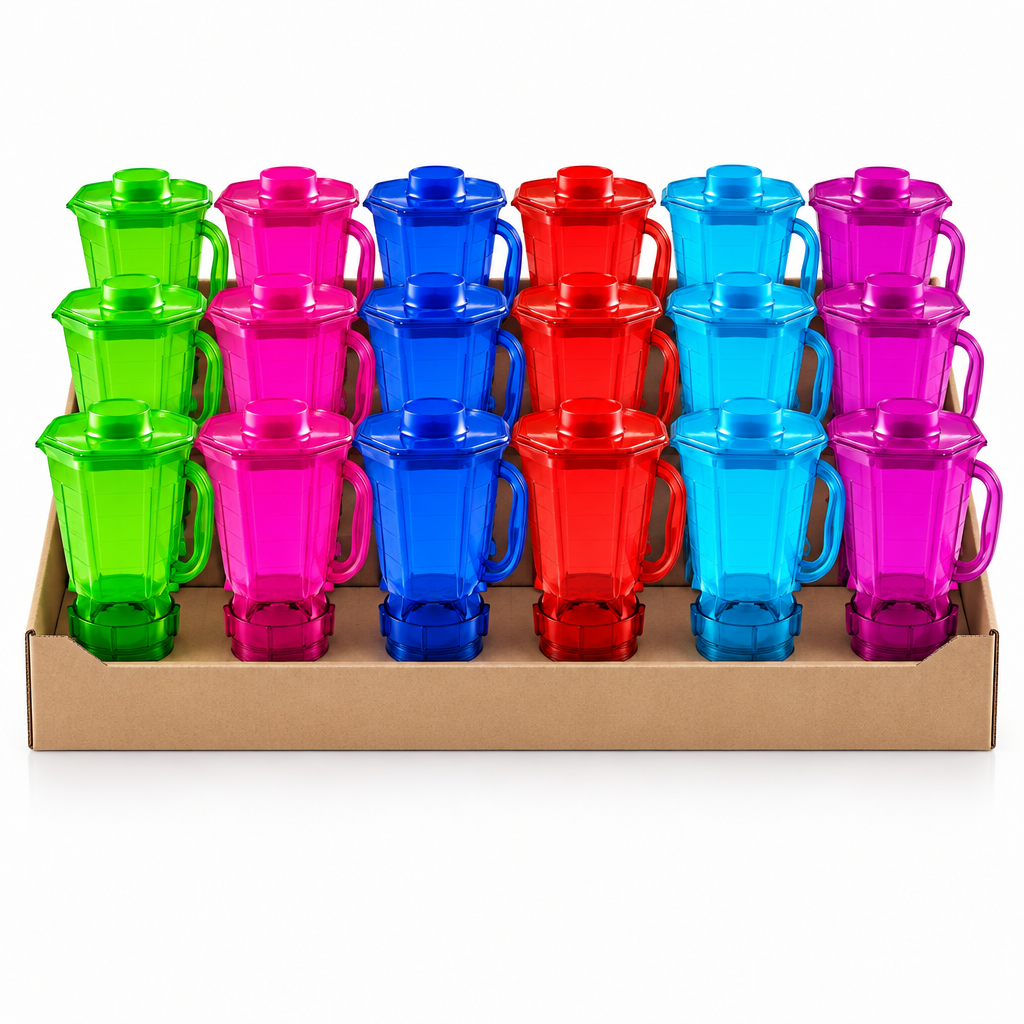 LICUABABY 750ML Multicolor Pack de 24 – Vasos para Michelada y Coctelería