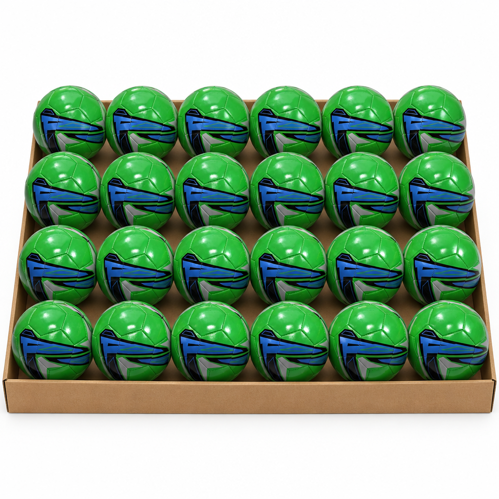 Pack de 24 - Balón fútbol,n.º 5, PVC, colores y diseños surtidos