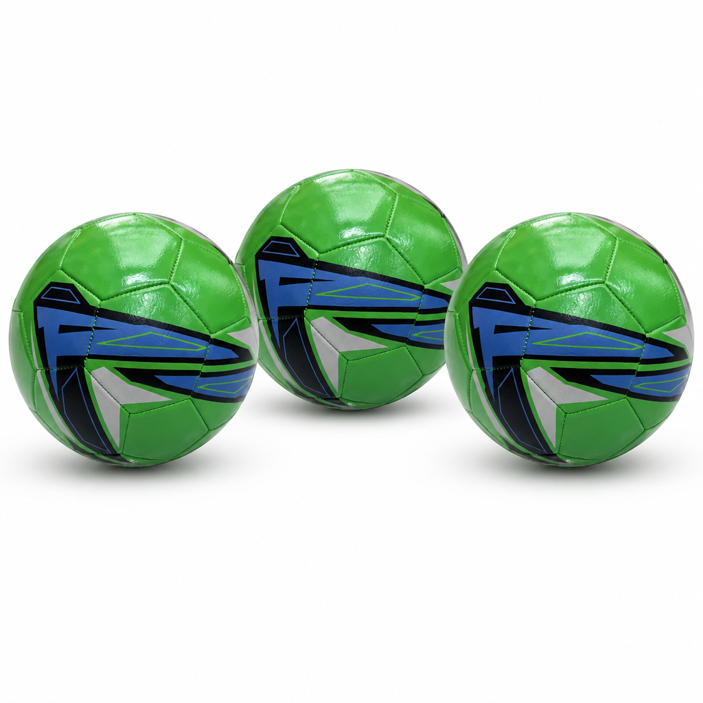 Pack de 3 - Balón fútbol,n.º 5, PVC, colores y diseños surtidos