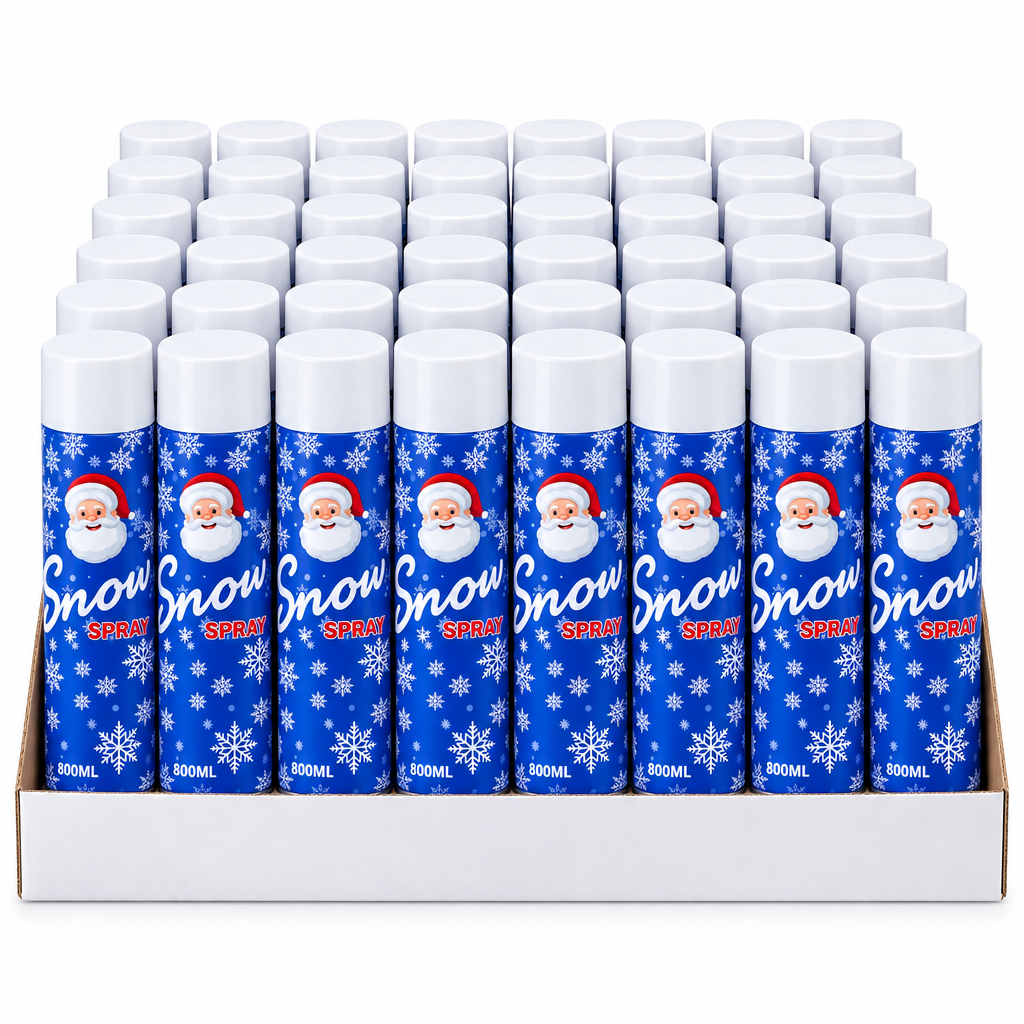Pack de 48 - Spray de nieve artificial 800 ml para Navidad